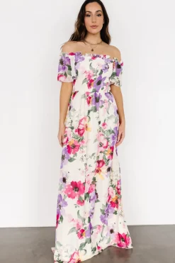 Baltic Born Elina Maxi Dress | Ivory + Pink Multi Floral