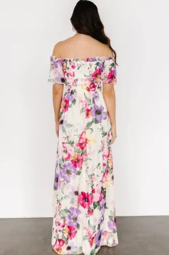 Baltic Born Elina Maxi Dress | Ivory + Pink Multi Floral