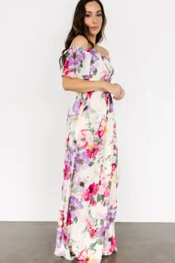 Baltic Born Elina Maxi Dress | Ivory + Pink Multi Floral
