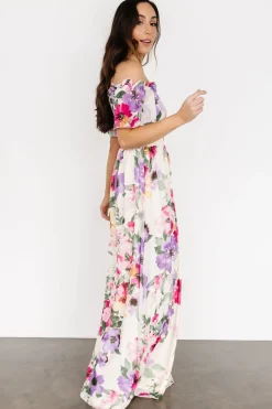 Baltic Born Elina Maxi Dress | Ivory + Pink Multi Floral