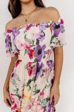 Baltic Born Elina Maxi Dress | Ivory + Pink Multi Floral