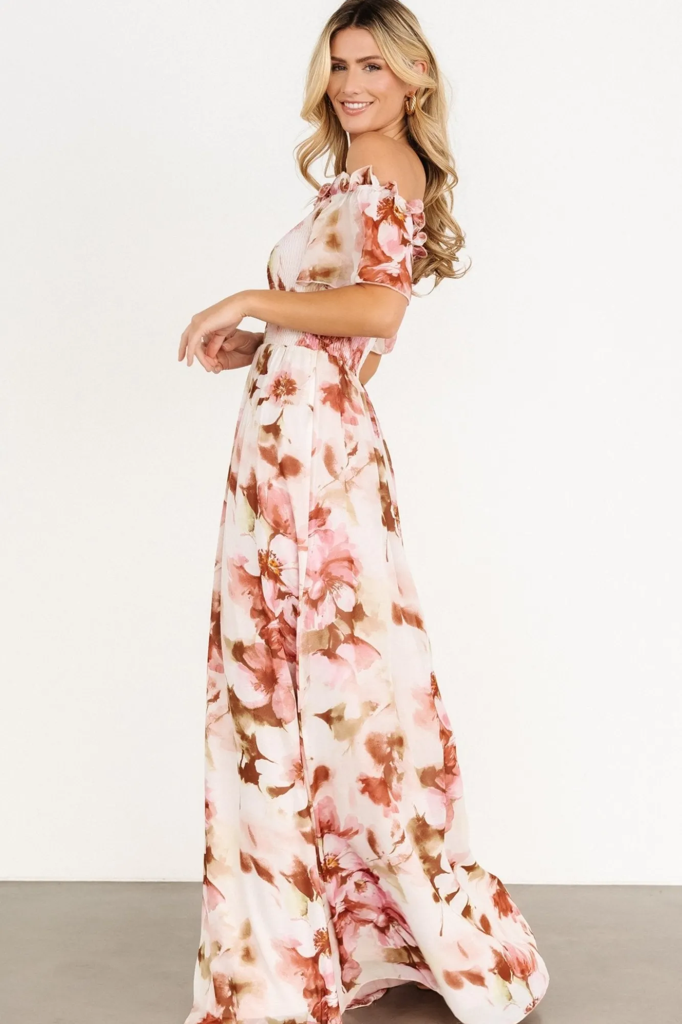 Baltic Born Elina Maxi Dress | Mauve Multi Floral