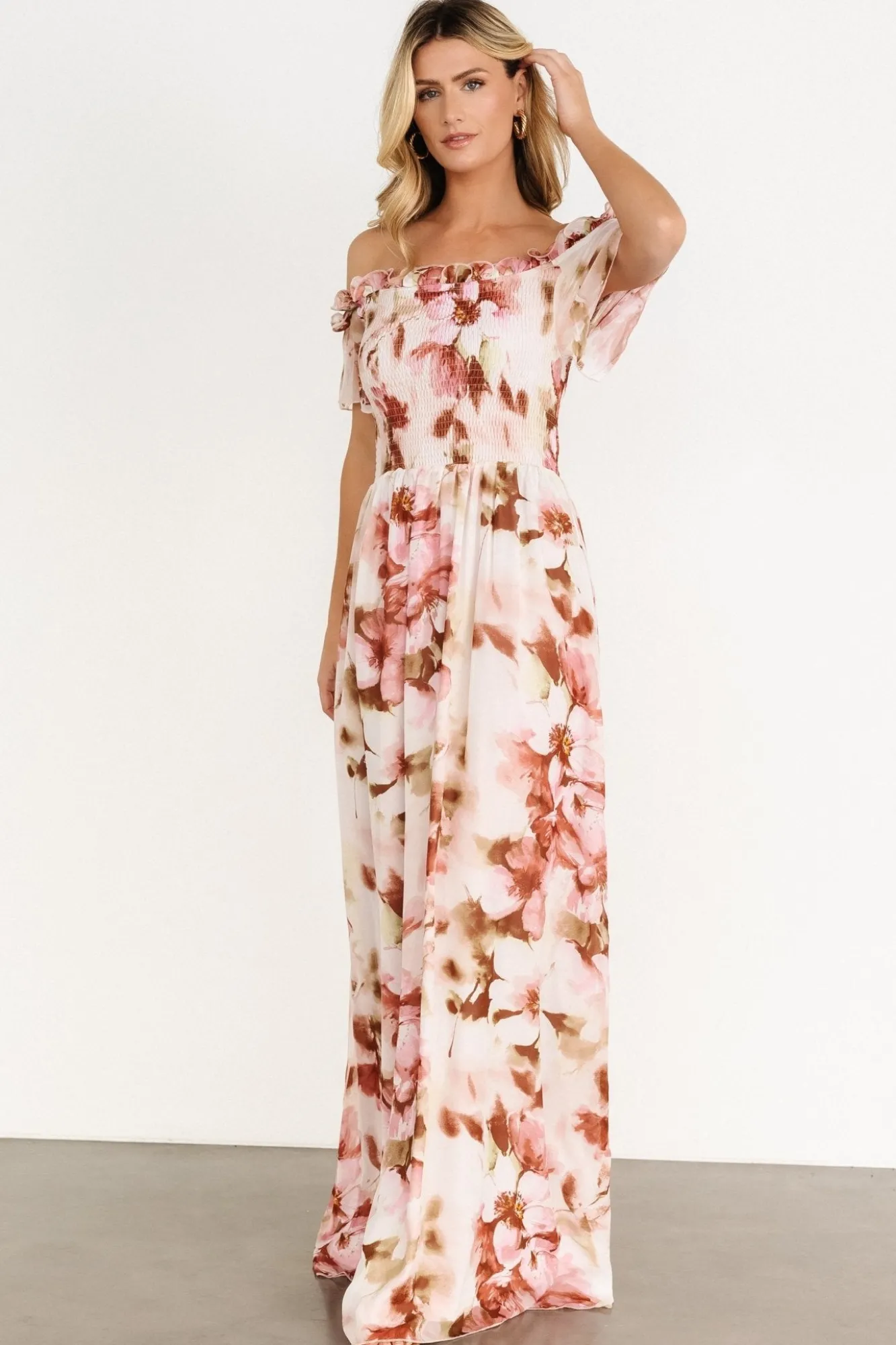 Baltic Born Elina Maxi Dress | Mauve Multi Floral