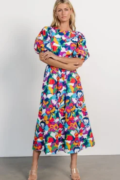 Baltic Born Elisa Open Back Dress | Multi Print
