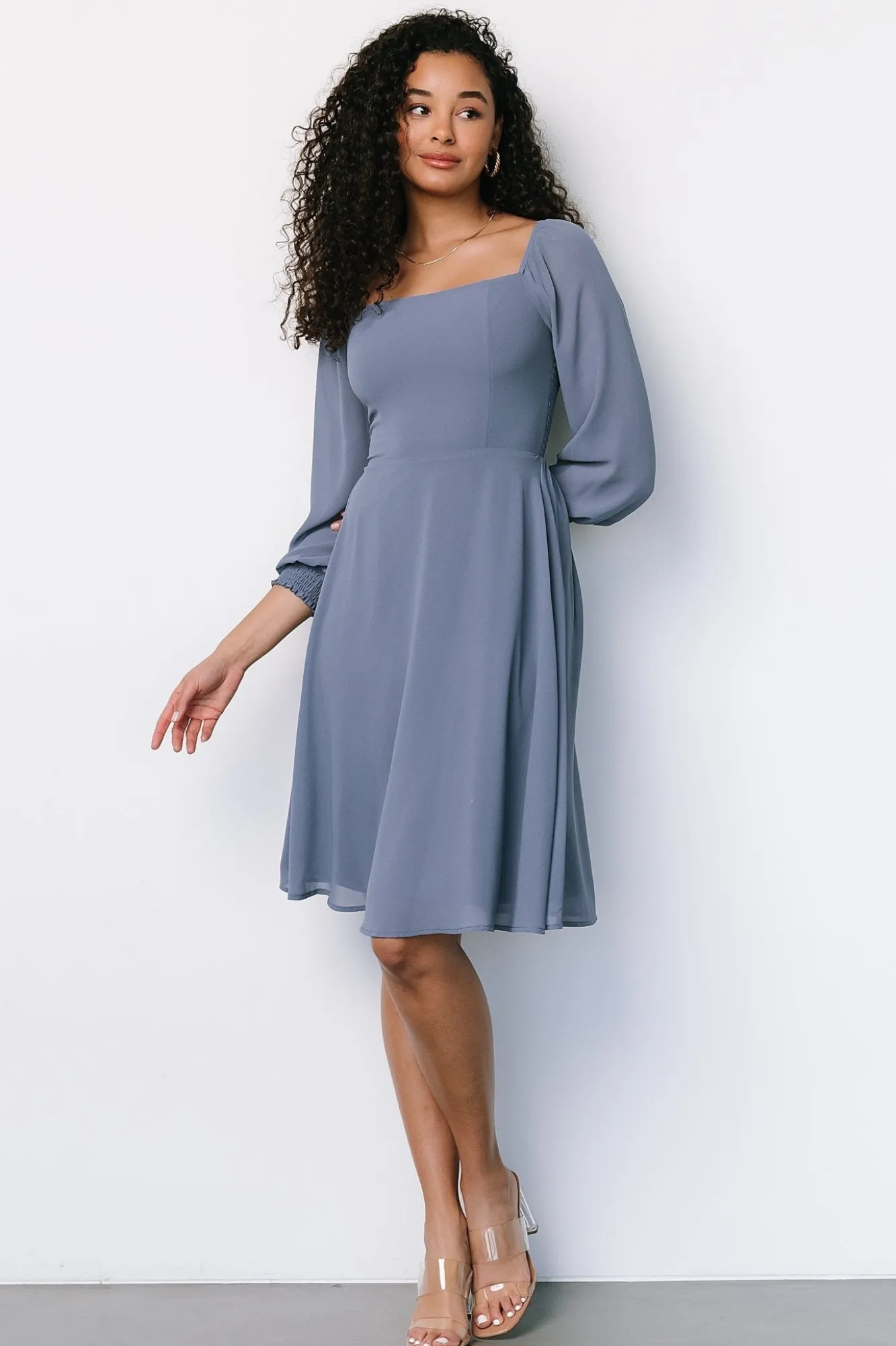 Baltic Born Elise Short Dress | Whisper Blue