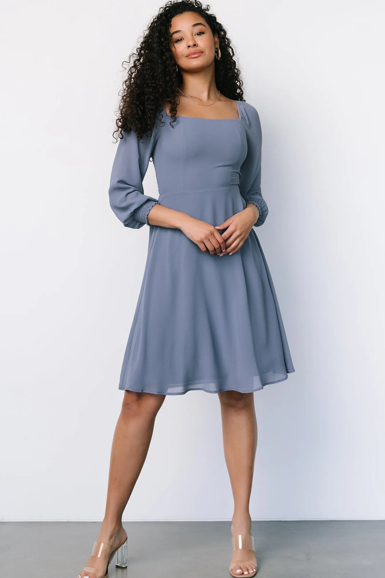 Baltic Born Elise Short Dress | Whisper Blue