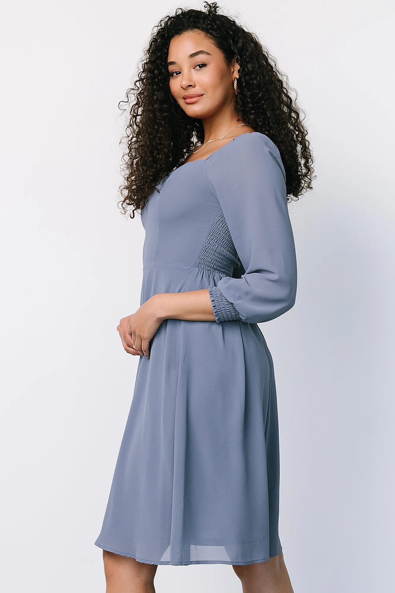 Baltic Born Elise Short Dress | Whisper Blue