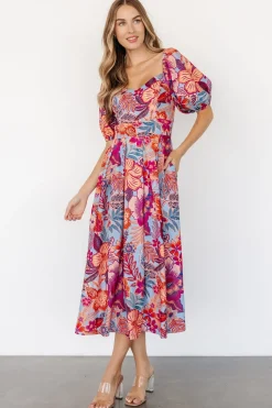 Baltic Born Elisha Midi Dress | Blue + Multi Floral