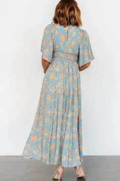 Baltic Born Elissa Maxi Dress | Dusty Blue Floral
