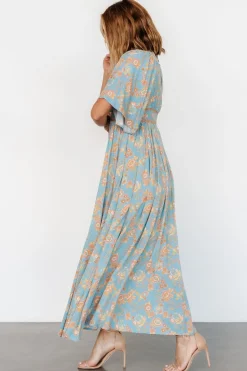 Baltic Born Elissa Maxi Dress | Dusty Blue Floral