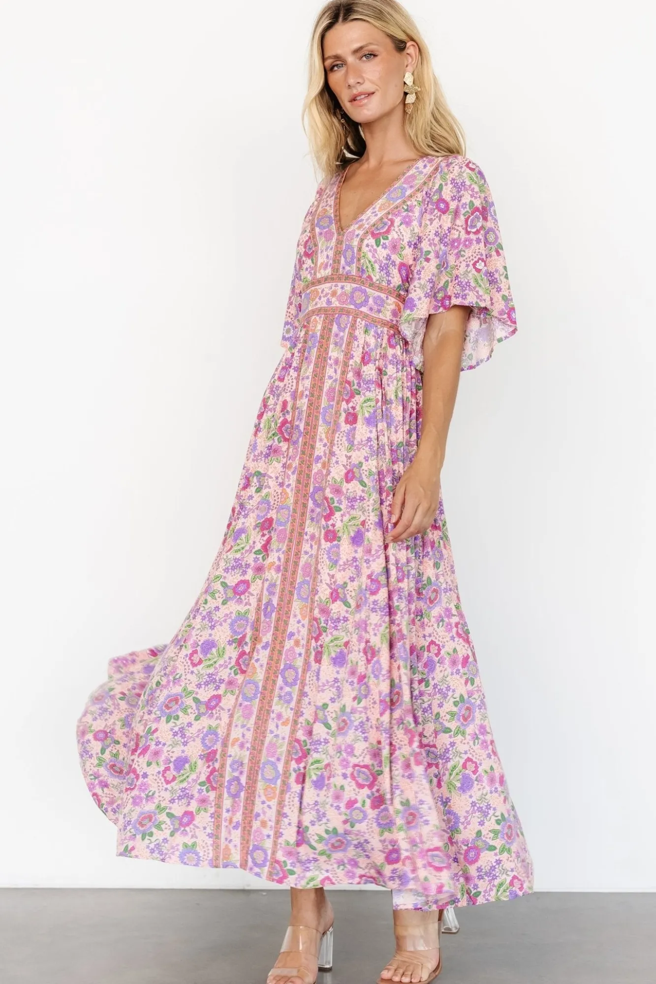 Baltic Born Elissa Maxi Dress | Pink Multi Floral