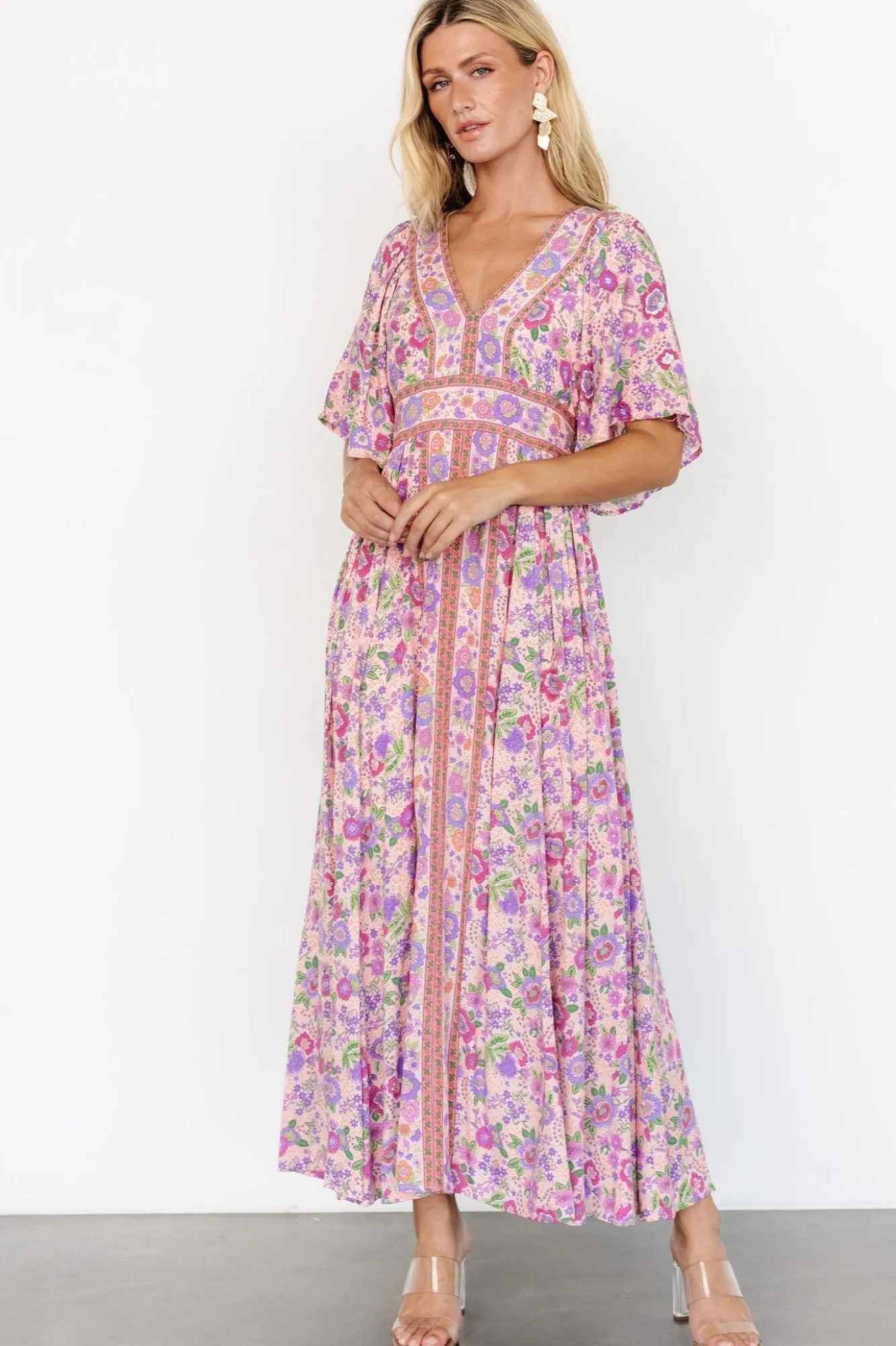 Baltic Born Elissa Maxi Dress | Pink Multi Floral