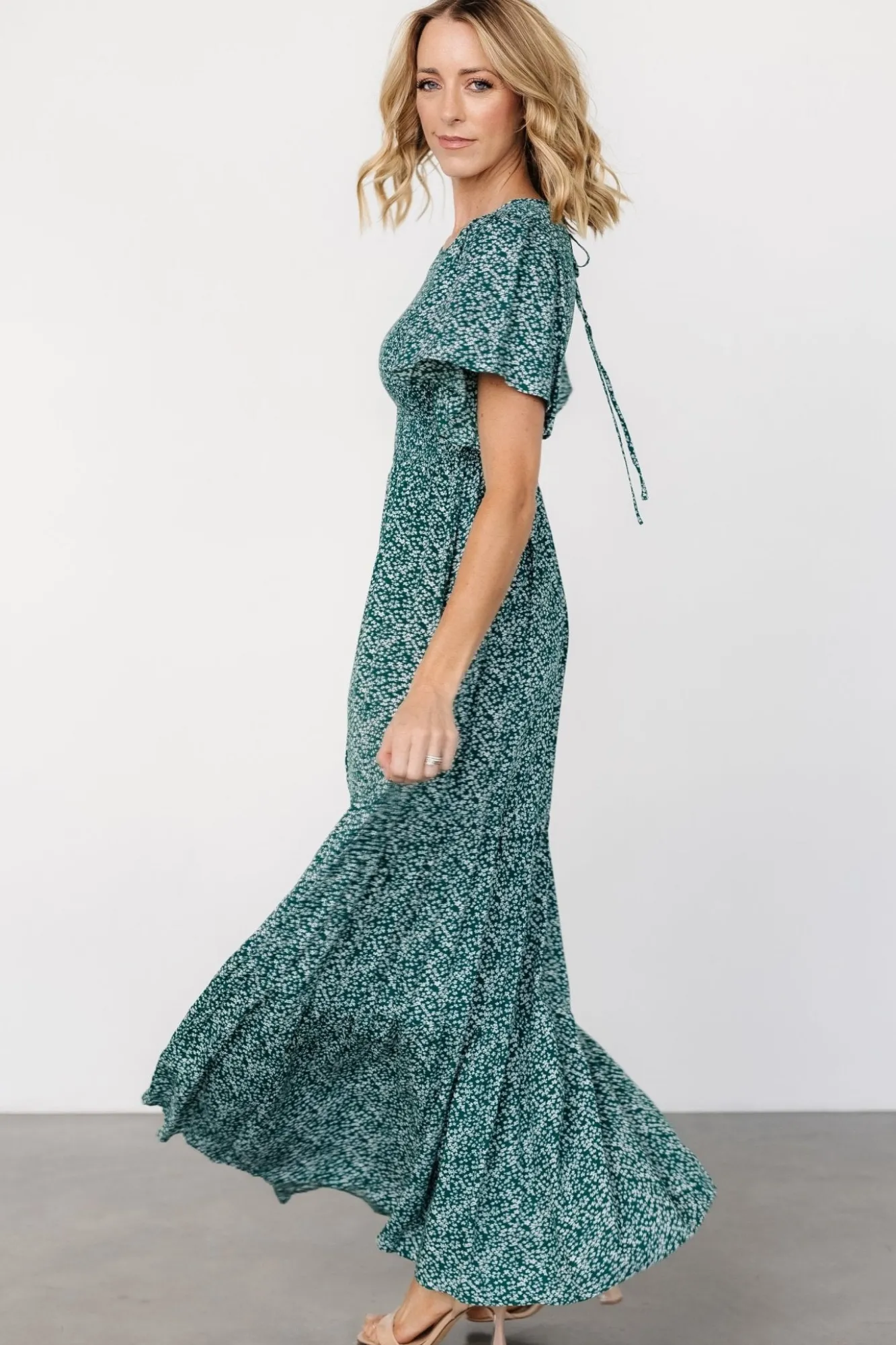 Baltic Born Eliza Maxi Dress | Green Print