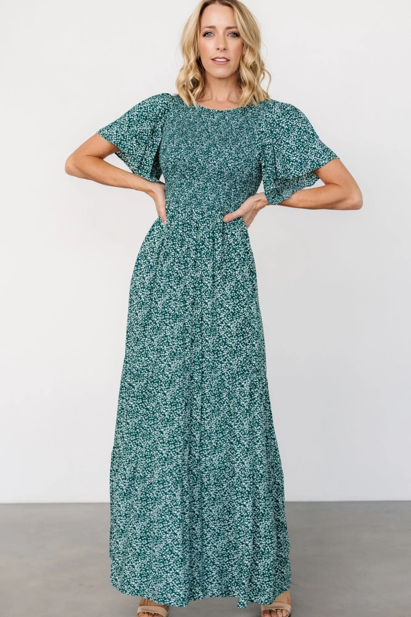 Baltic Born Eliza Maxi Dress | Green Print