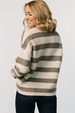 Baltic Born Ellington Knit Sweater | Cream + Gray