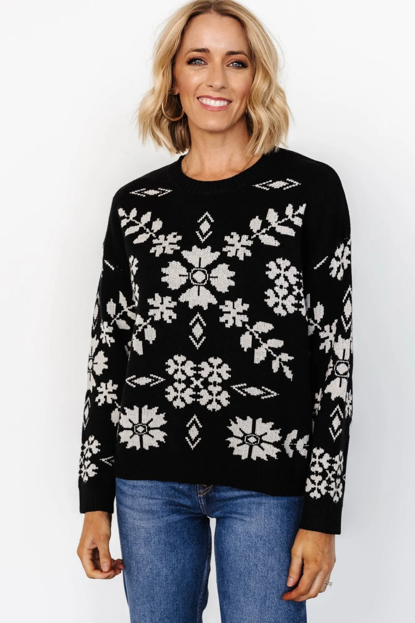 Baltic Born Elsa Sweater | Black + Off White