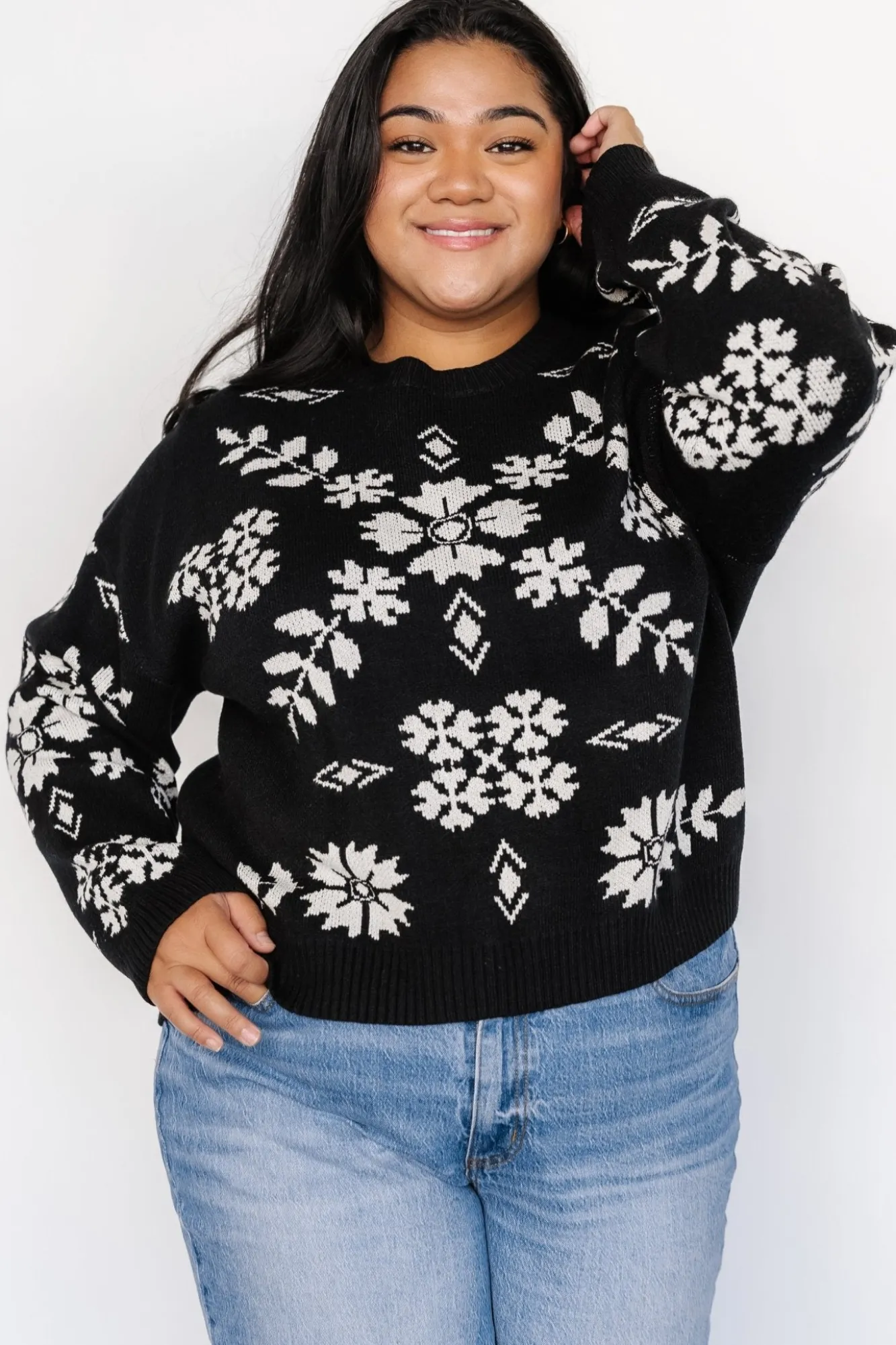 Baltic Born Elsa Sweater | Black + Off White