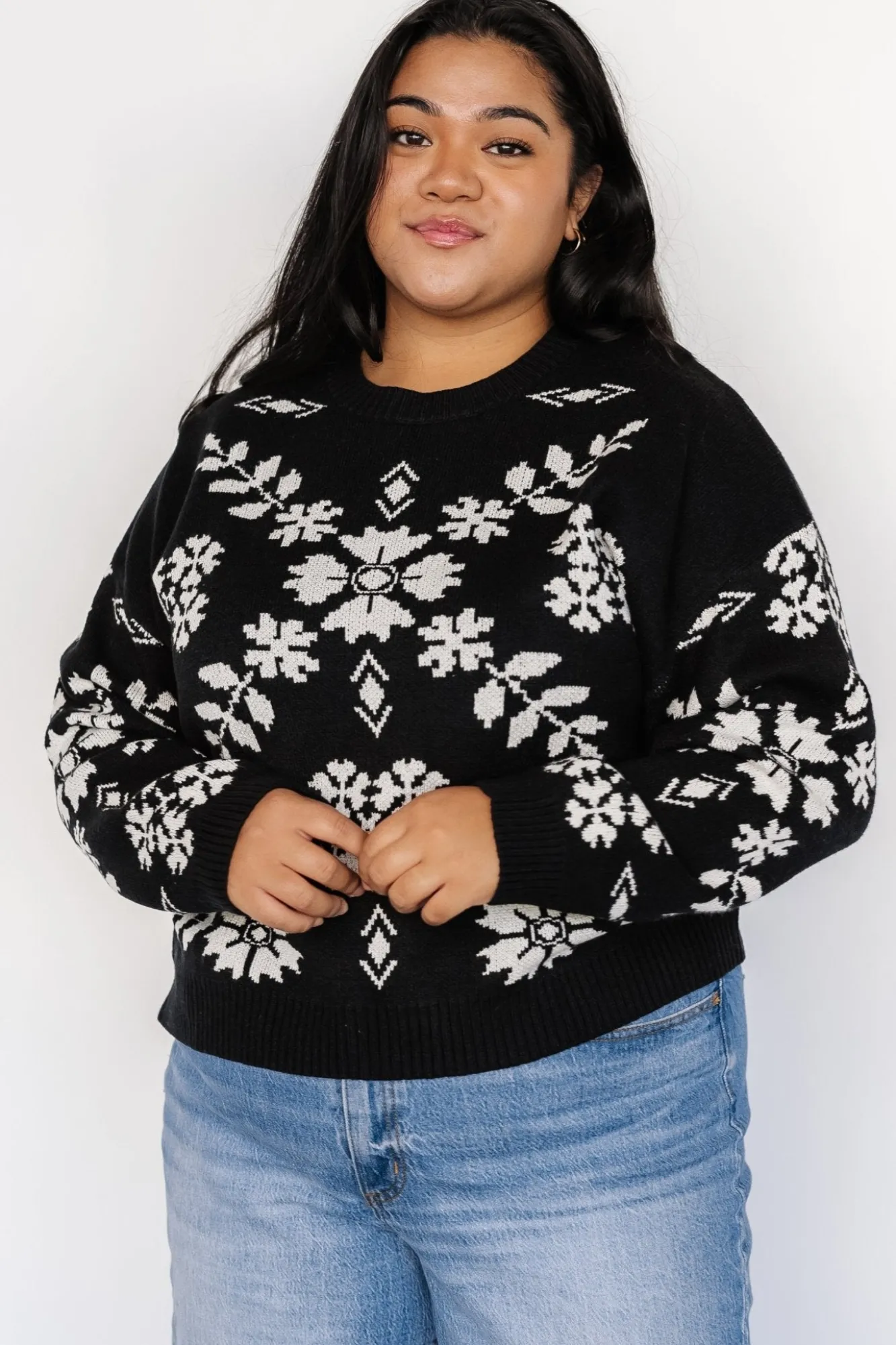Baltic Born Elsa Sweater | Black + Off White