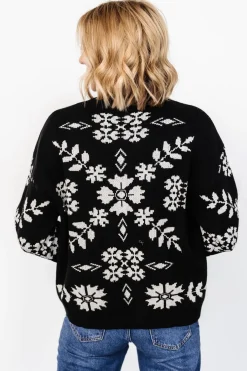 Baltic Born Elsa Sweater | Black + Off White