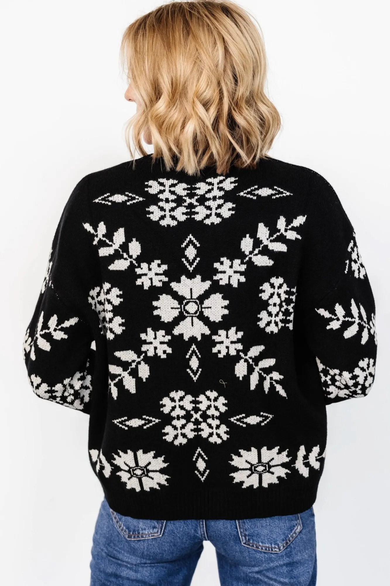 Baltic Born Elsa Sweater | Black + Off White