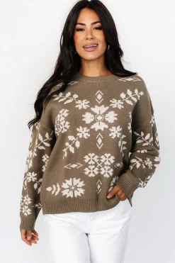Baltic Born Elsa Sweater | Olive + Off White