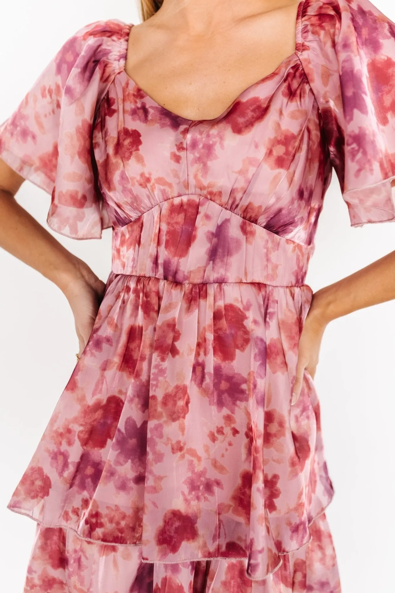 Baltic Born Emeline Tiered Maxi Dress | Mauve Multi