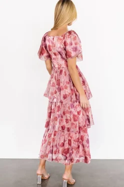 Baltic Born Emeline Tiered Maxi Dress | Mauve Multi