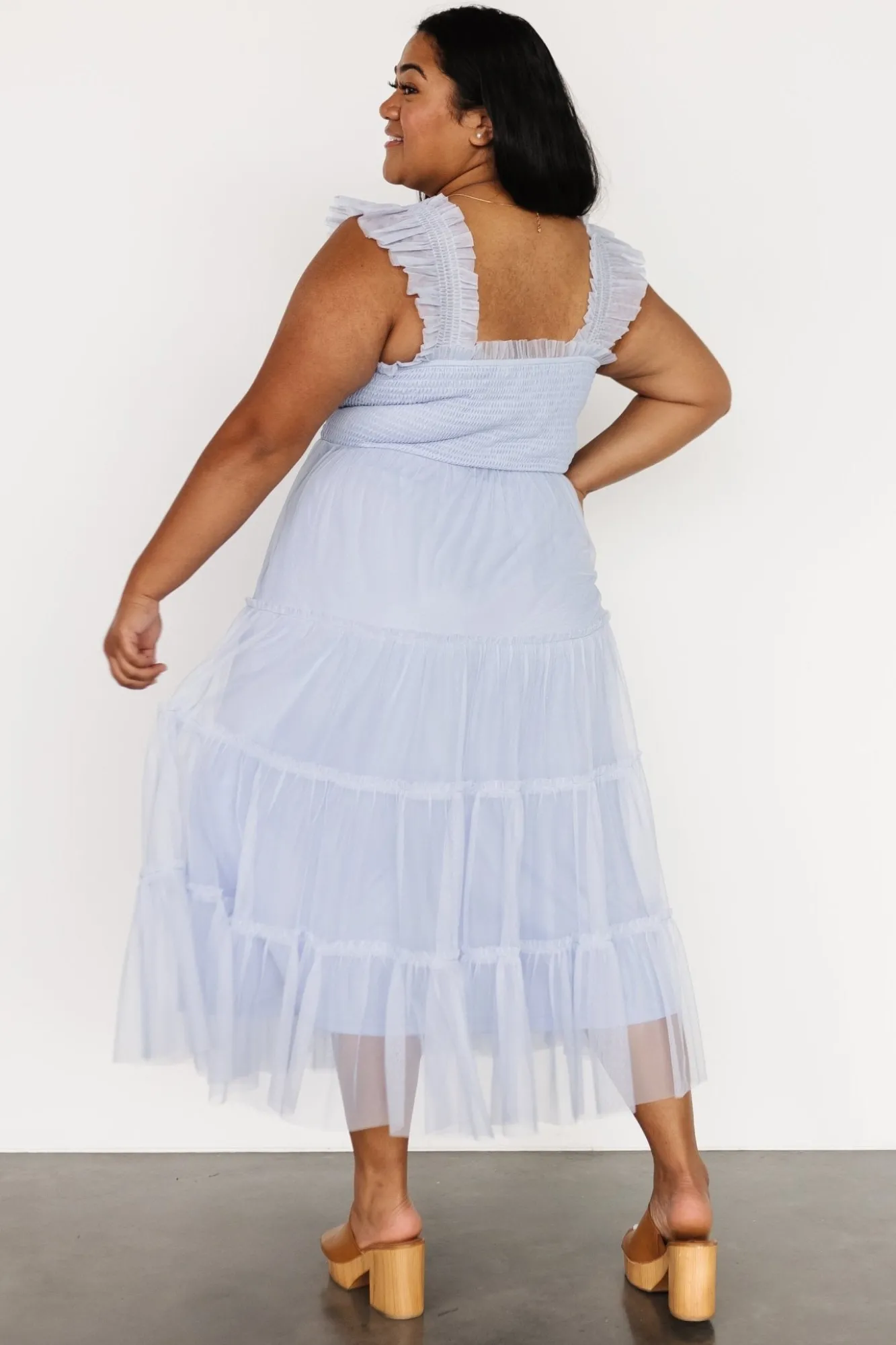Baltic Born Emma Smocked Tulle Dress | Light Blue