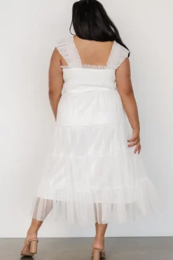 Baltic Born Emma Smocked Tulle Dress | Off White