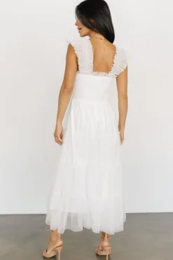 Baltic Born Emma Smocked Tulle Dress | Off White