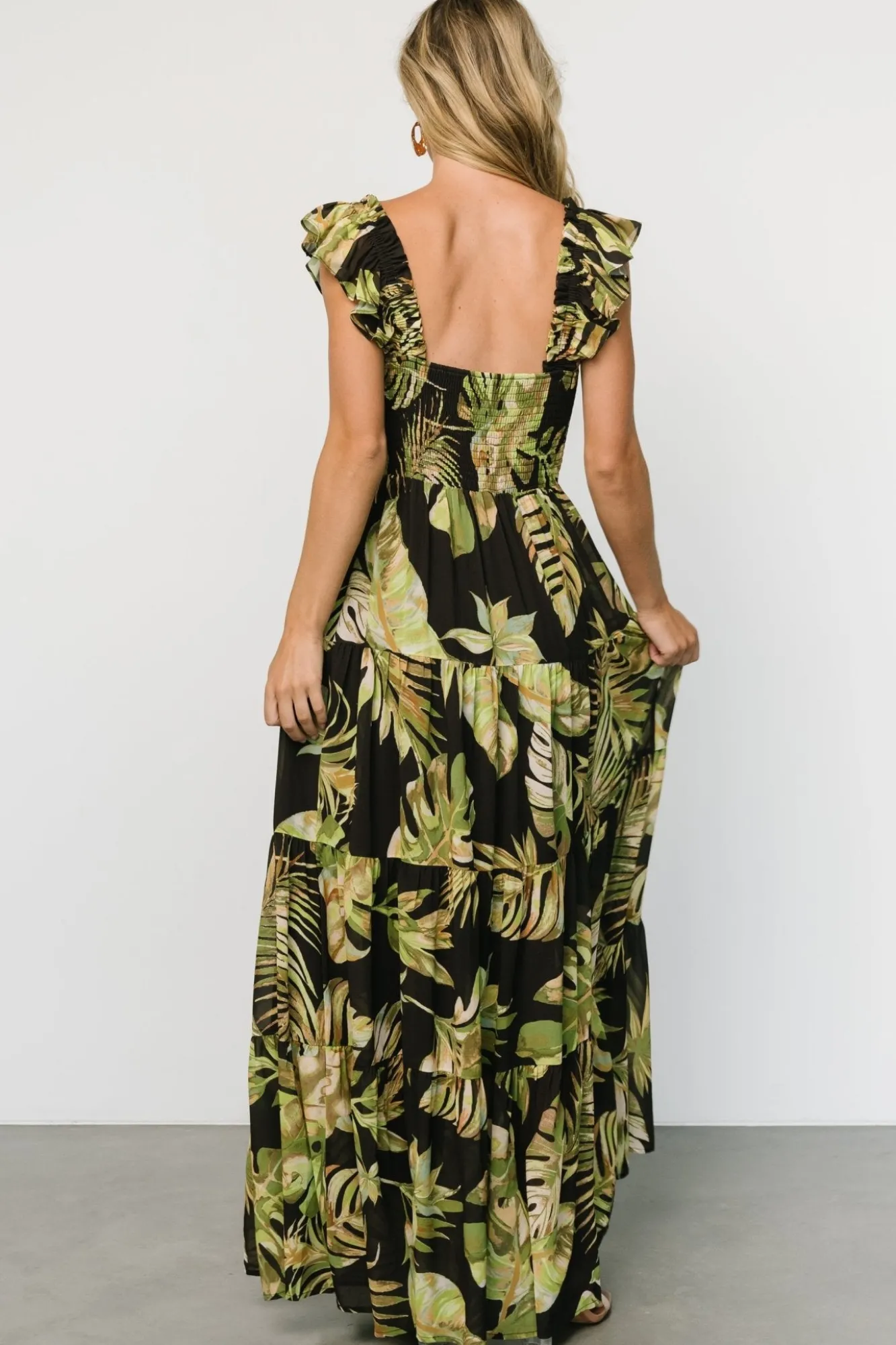Baltic Born Encinitas Maxi Dress | Tropical Green + Black