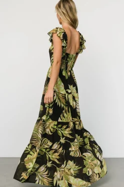 Baltic Born Encinitas Maxi Dress | Tropical Green + Black