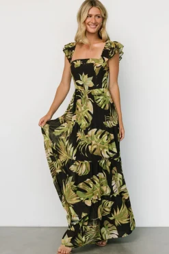 Baltic Born Encinitas Maxi Dress | Tropical Green + Black