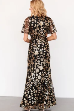 Baltic Born Esme Sequin Dress | Black + Gold
