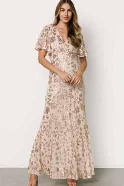 Baltic Born Esme Sequin Dress | Rose Gold