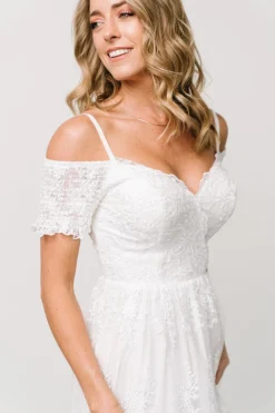 Baltic Born Esperanza Tulle Embroidered Maxi Dress | Off White