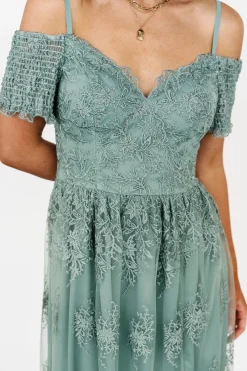 Baltic Born Esperanza Tulle Embroidered Maxi Dress |