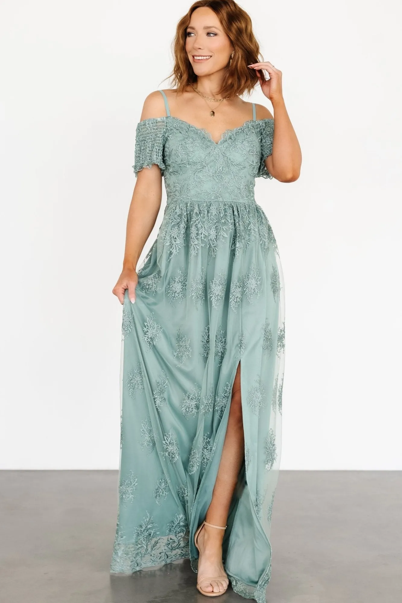 Baltic Born Esperanza Tulle Embroidered Maxi Dress |