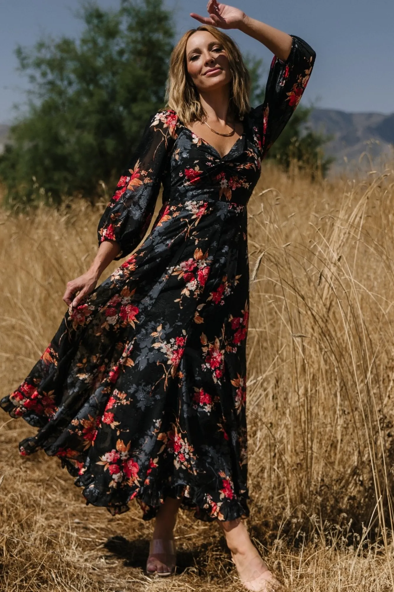 Baltic Born Estefania Maxi Dress | Black Floral