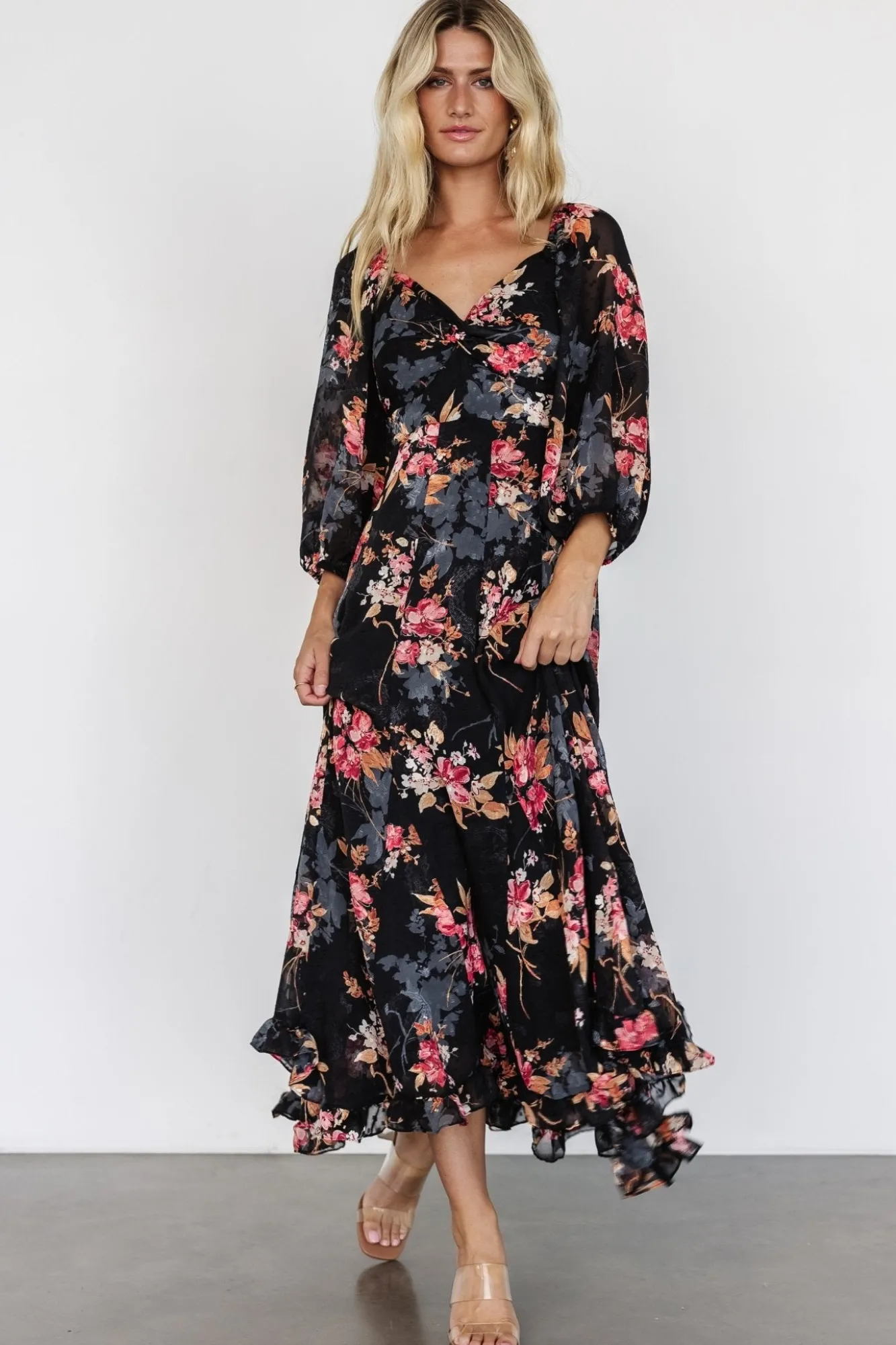 Baltic Born Estefania Maxi Dress | Black Floral