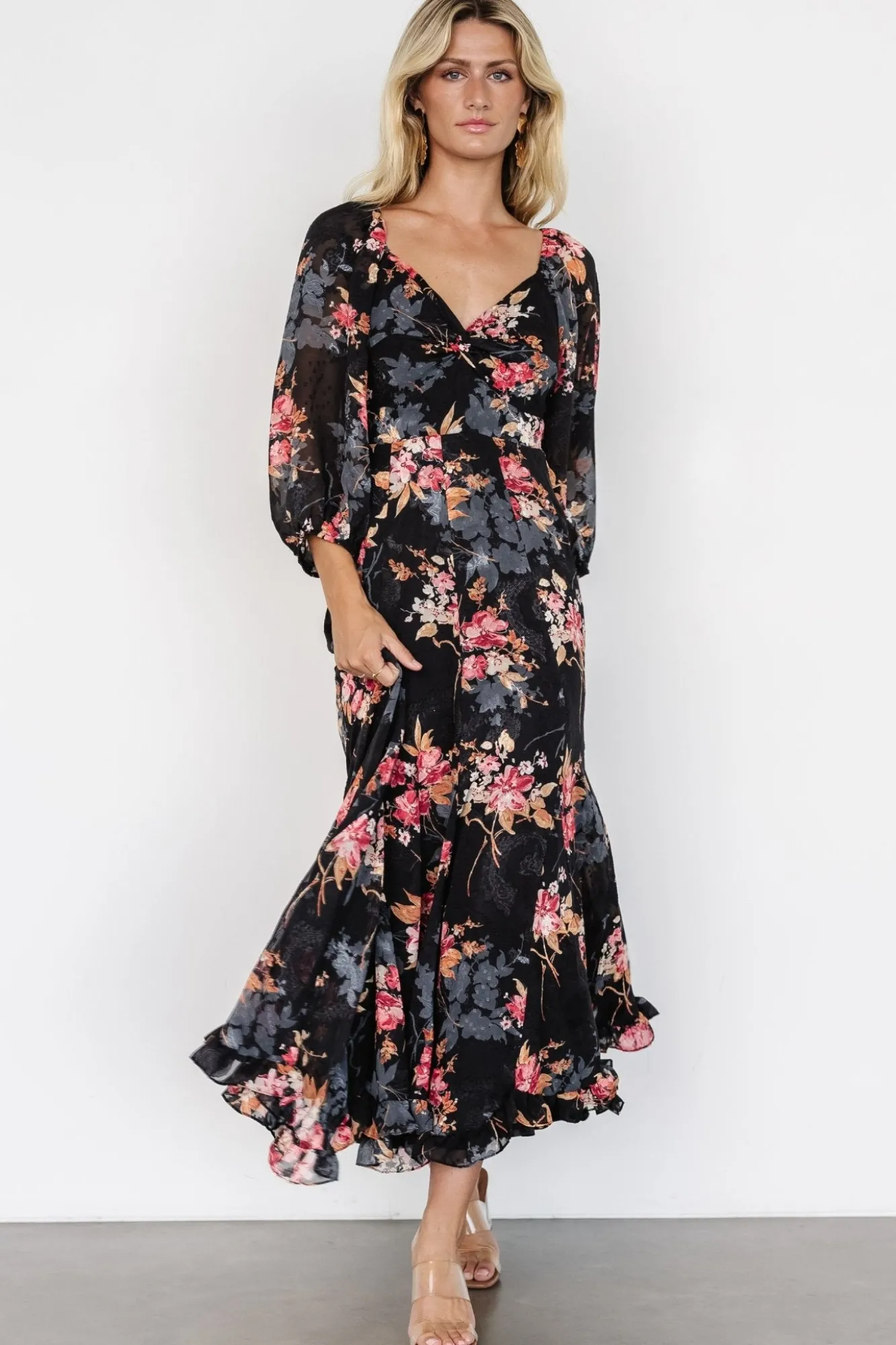 Baltic Born Estefania Maxi Dress | Black Floral