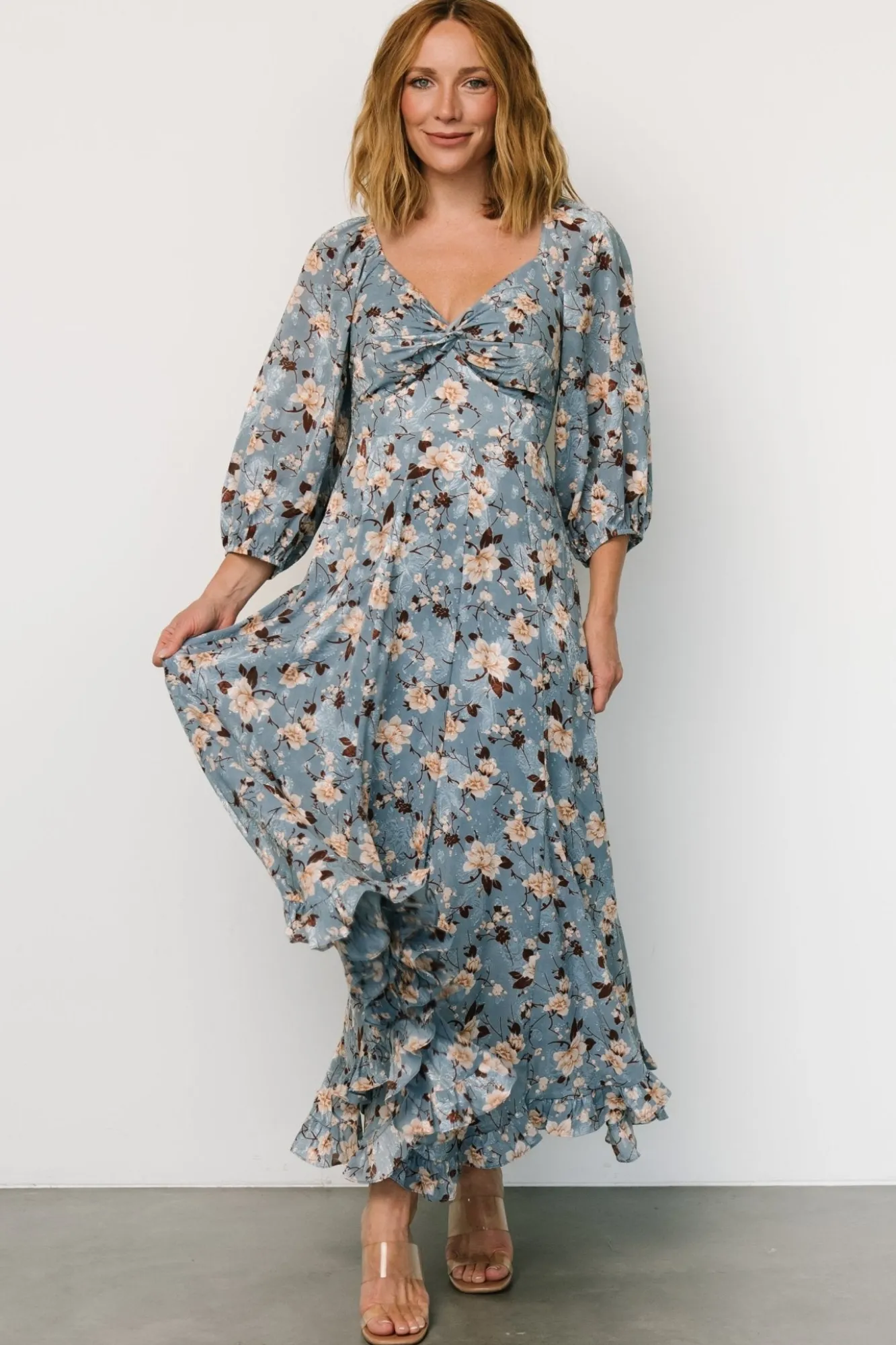 Baltic Born Estefania Maxi Dress | Blue + Peach Floral