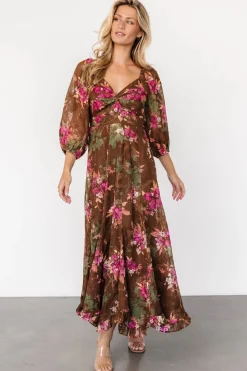 Baltic Born Estefania Maxi Dress | Brown Floral