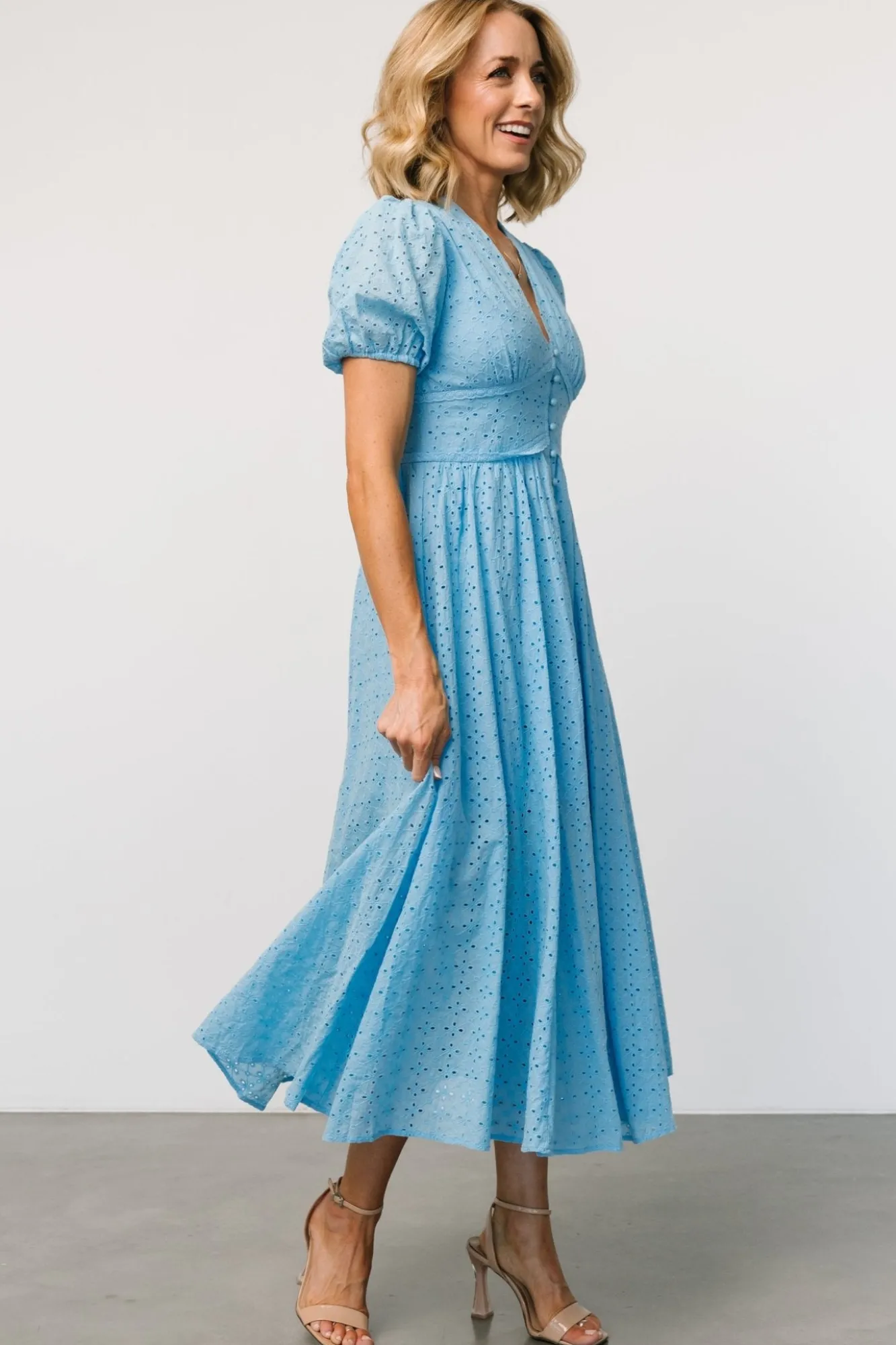 Baltic Born Esther Eyelet Midi Dress |