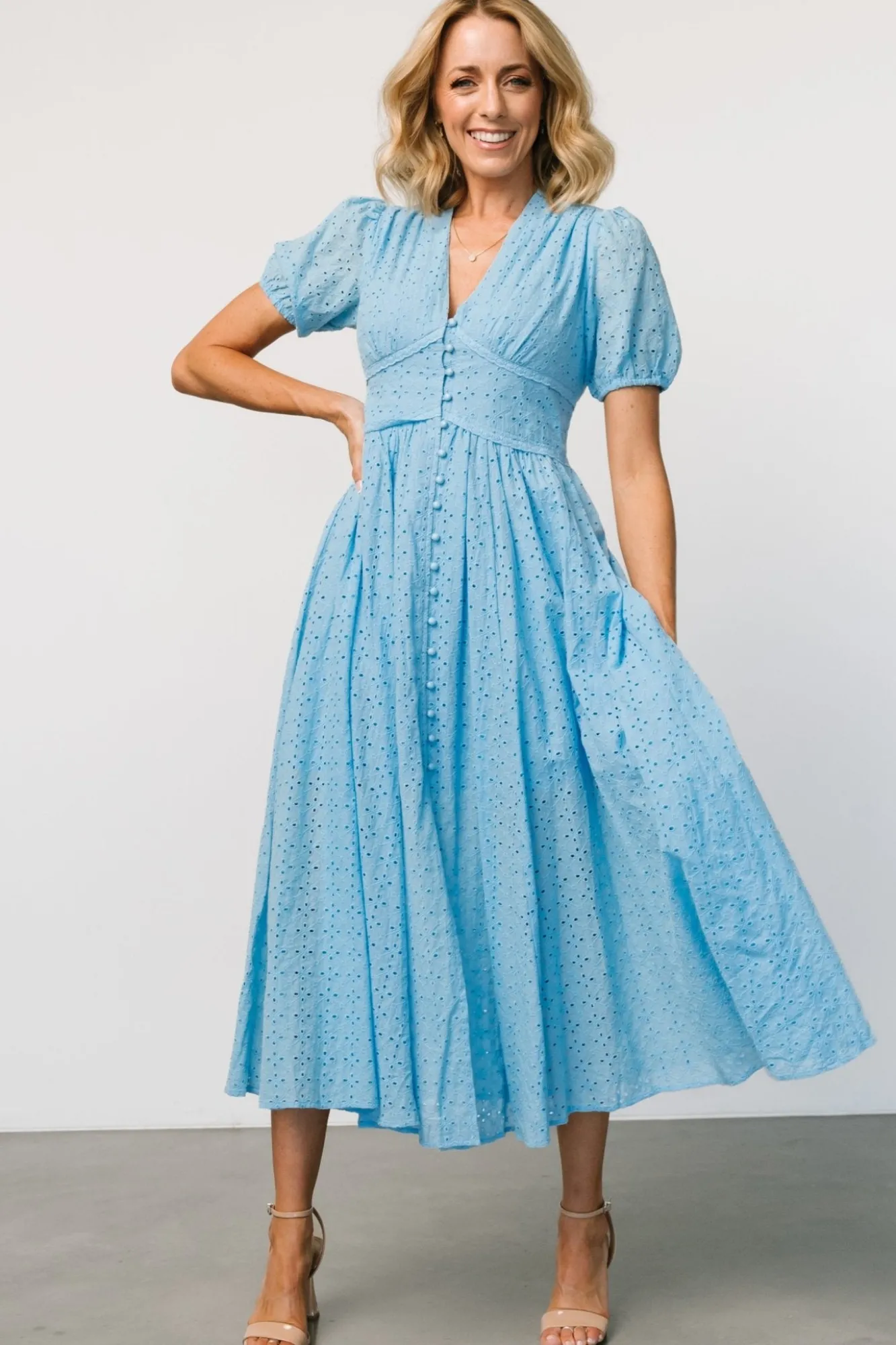 Baltic Born Esther Eyelet Midi Dress |