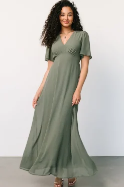 Baltic Born Esti Maxi Dress | Dark Sage