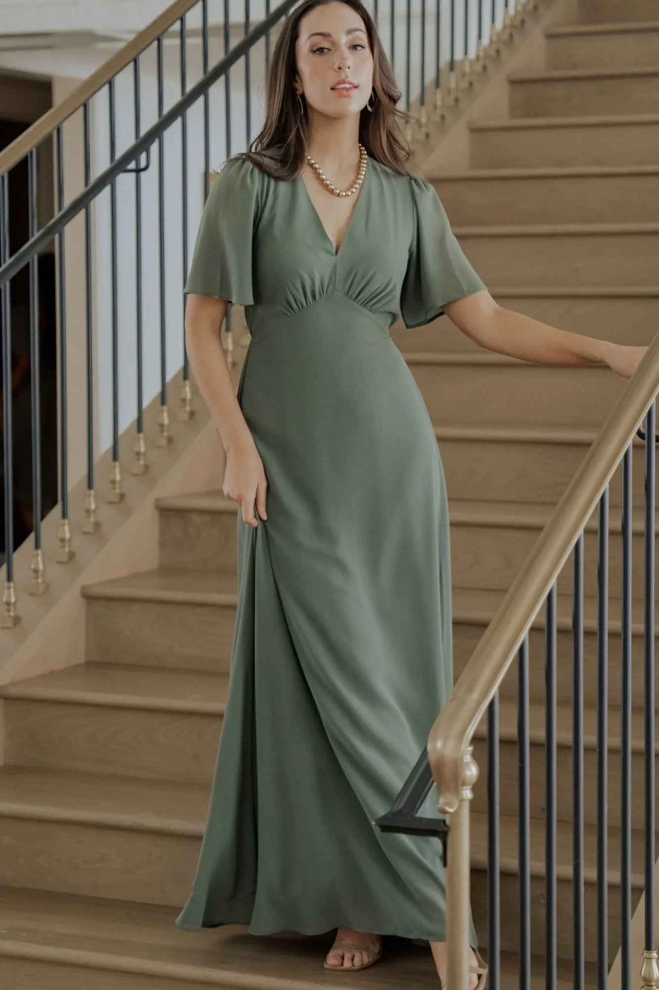 Baltic Born Esti Maxi Dress | Dark Sage