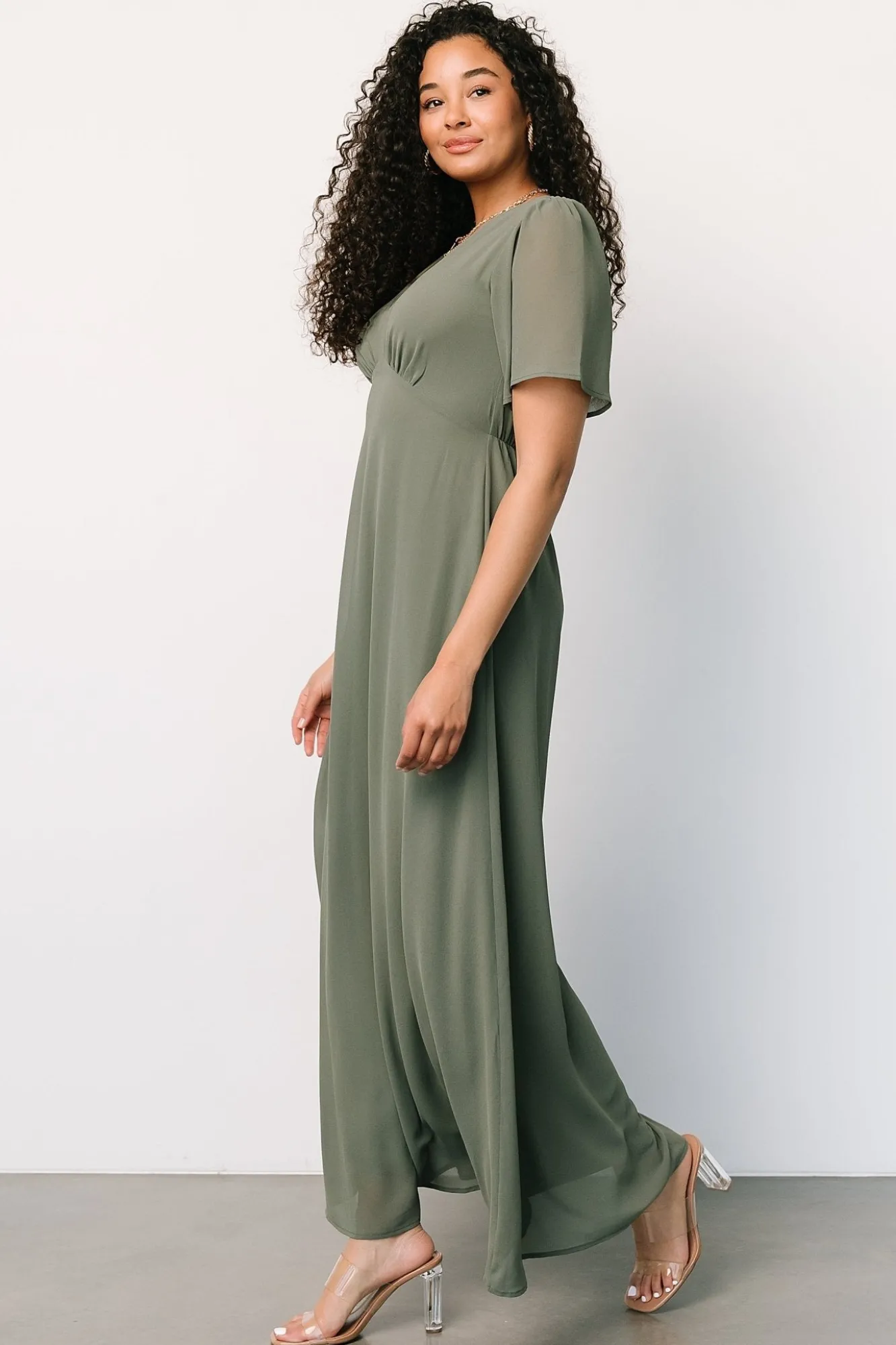 Baltic Born Esti Maxi Dress | Dark Sage