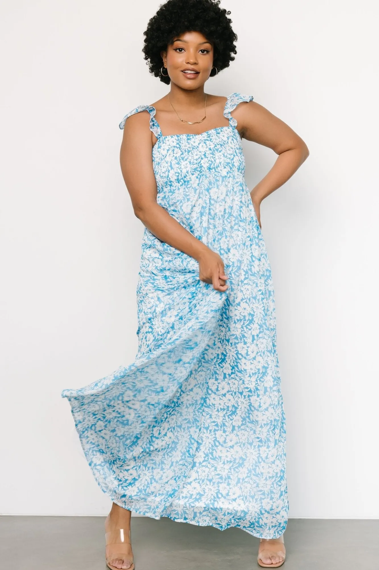 Baltic Born Evanthe Maxi Dress | Blue + White Floral
