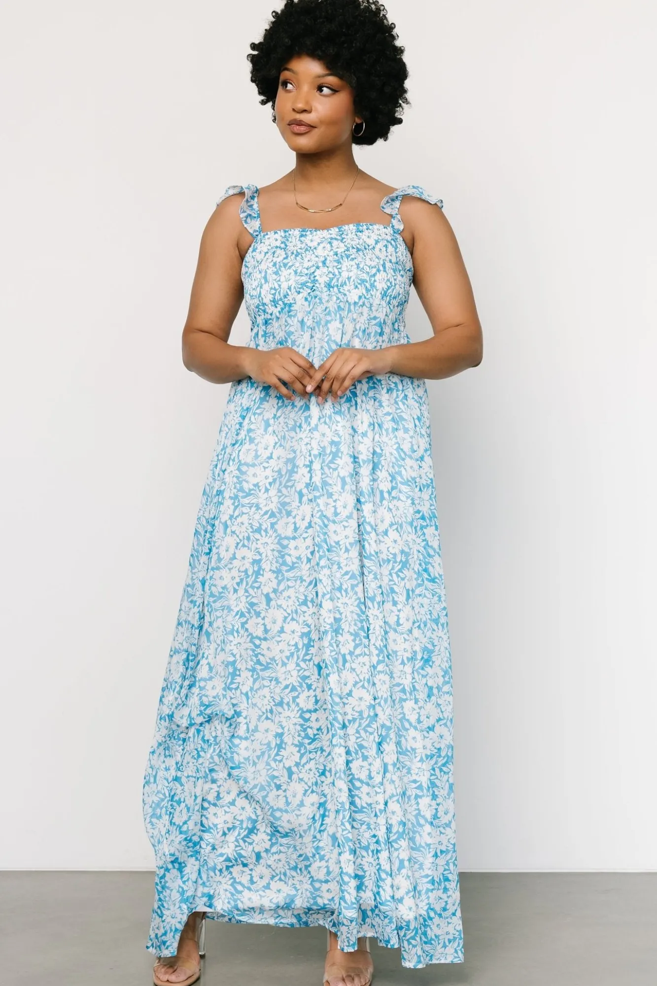 Baltic Born Evanthe Maxi Dress | Blue + White Floral